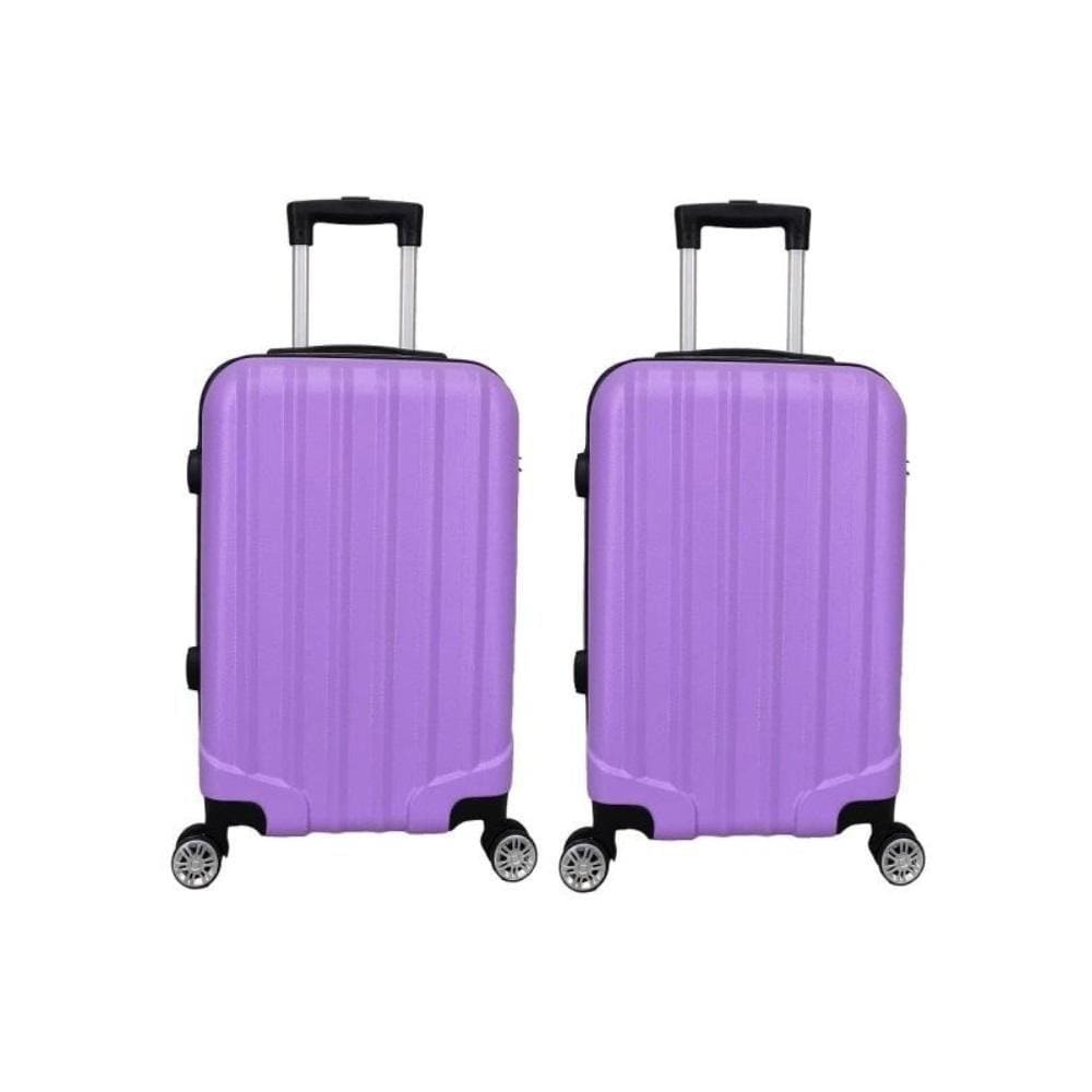 Kit 2 Malas de Bordo 10kg ABS 4 Rodas XH-A122 Lilás Prizi