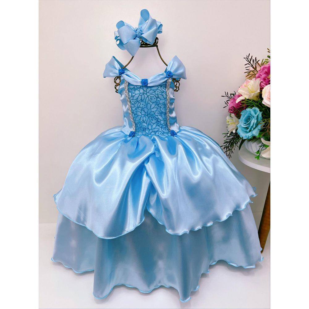 Fantasia Frozen Princesa Elsa Infantil Pop Vestido - Extra Festas