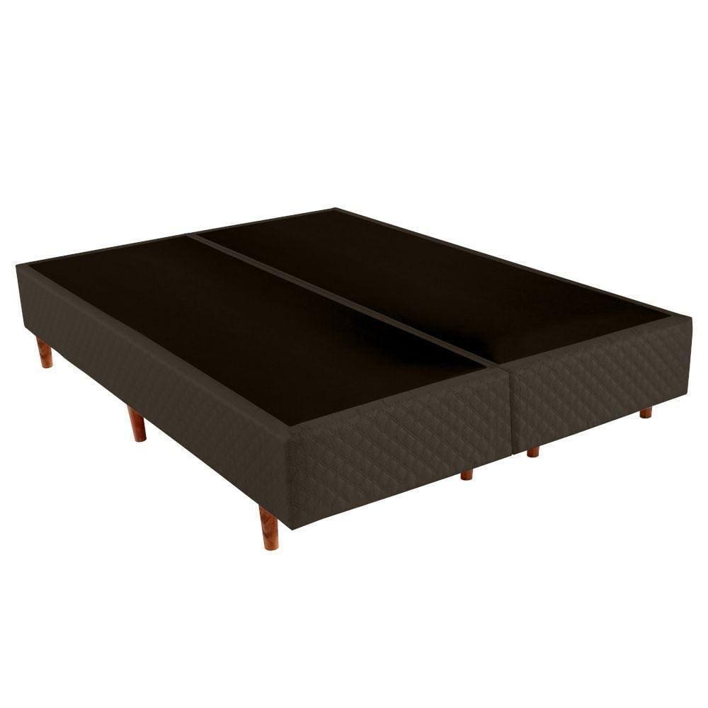 Box Poliester Marrom Quadriculado 1,58 X 1,98 X 24