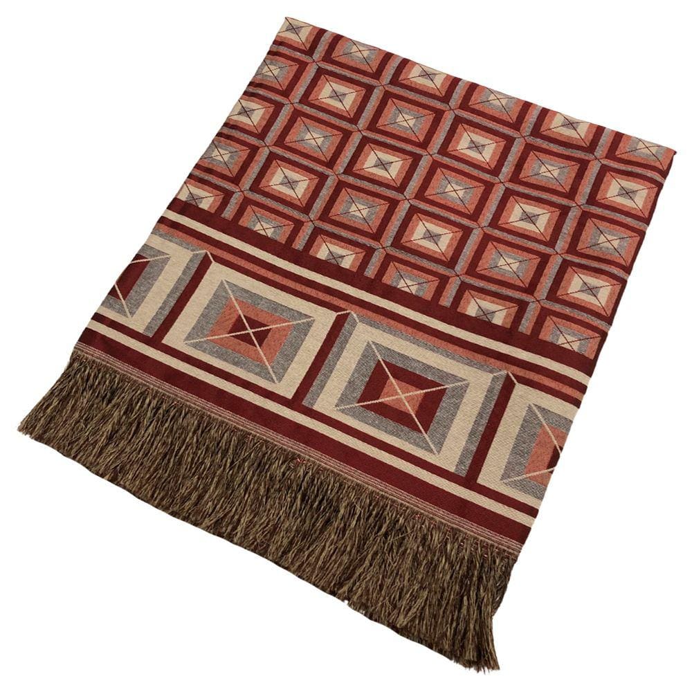 Xale Manta para Sofá Protetor Decorativo Dupla Face Premium 1.40mx1.70m Cairo Vermelho