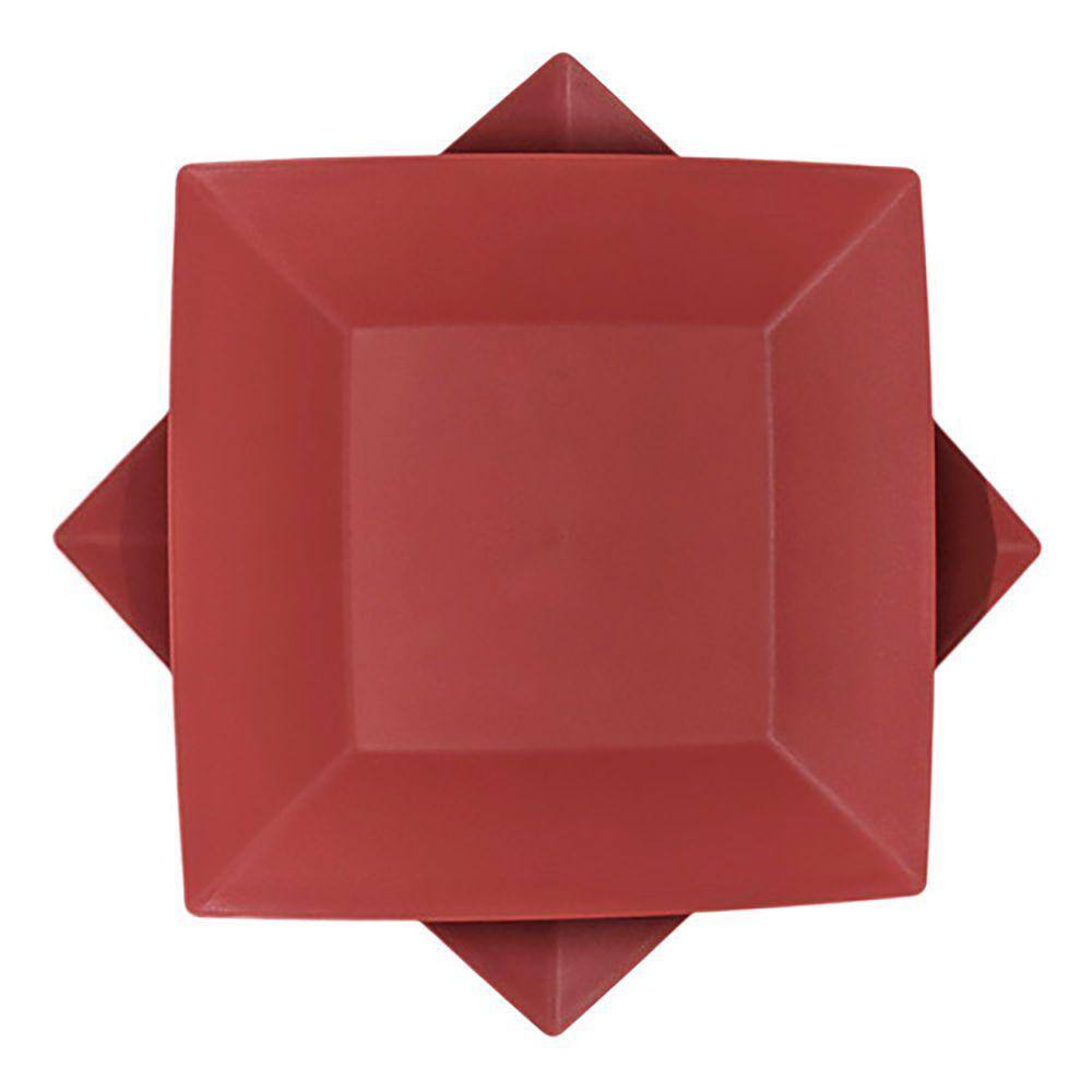 Kit 30 Prato Japonês Refeição Vermelho Multiuso