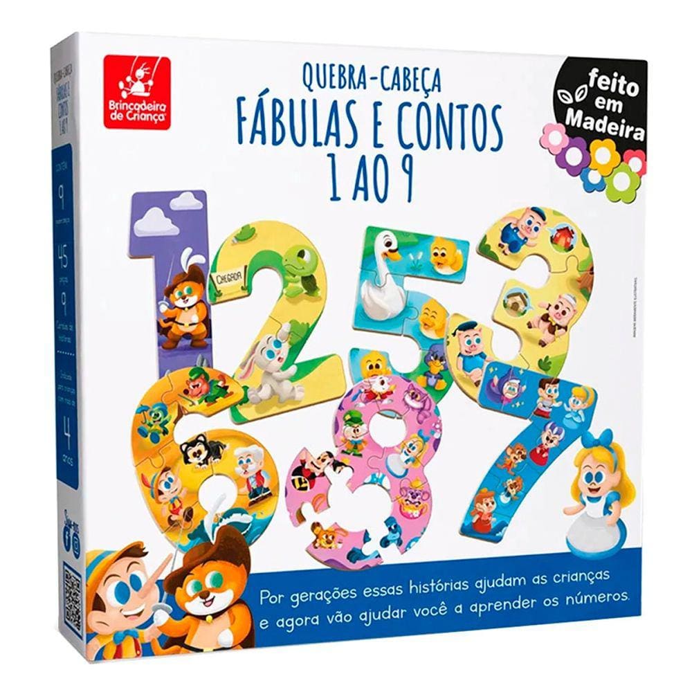 Quebra-Cabeça Fábulas e Contos 1 ao 9 - 1597 - Brincadeira de Criança