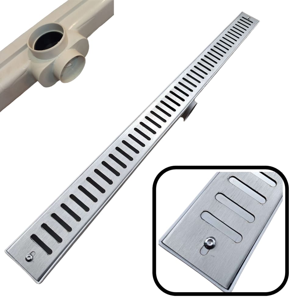 Ralo de Banheiro Abre Fecha 5x70 Inox Cocho Branco Sifonado