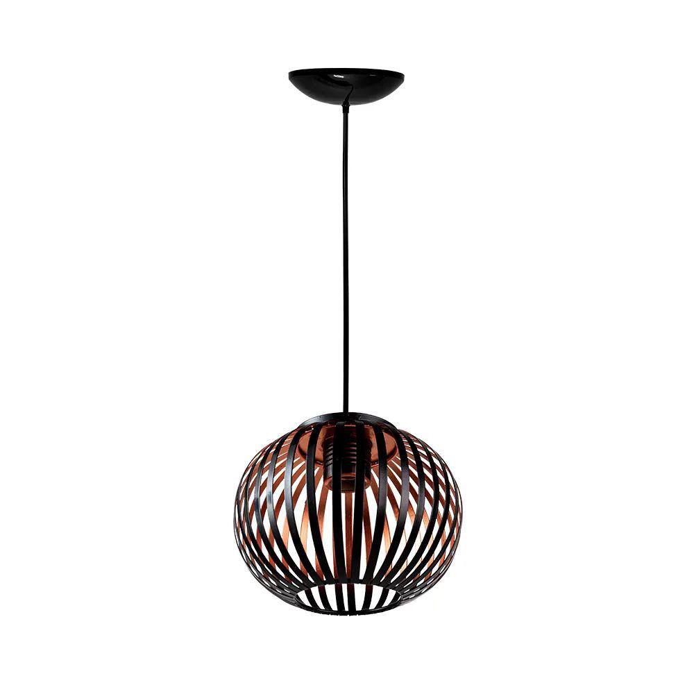 Luminária Teto Tipo Pendente Lustre 15W 65cm Mônaco Bronze