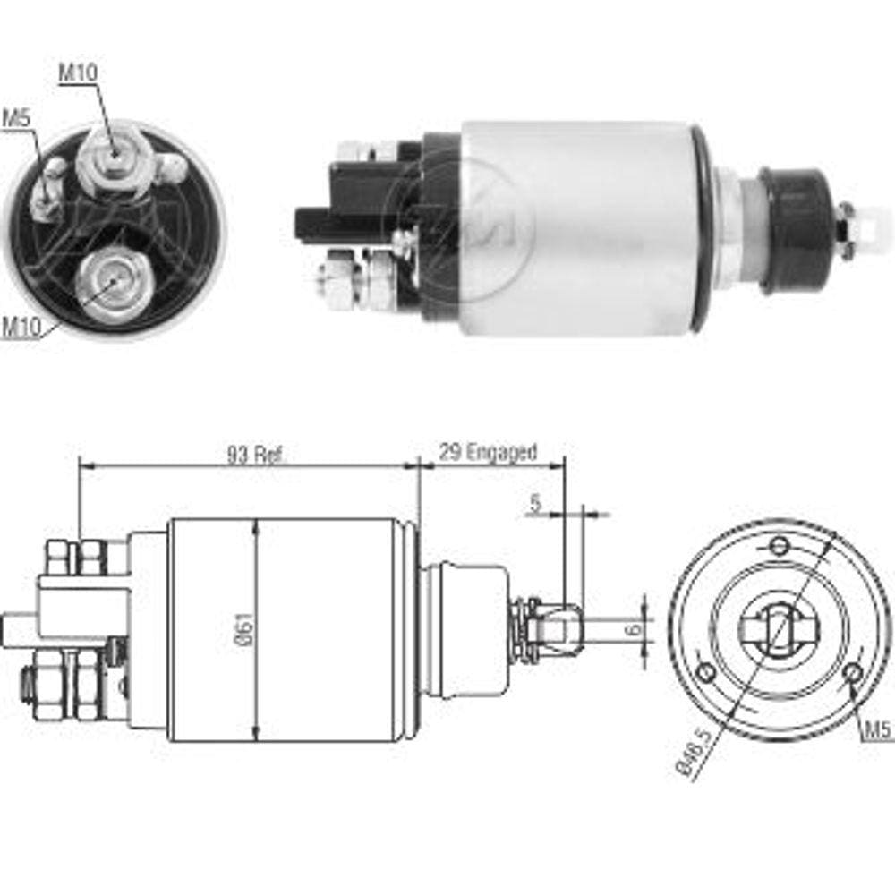 Automático Motor de Partida Case Landini Massey Ferguson Mccormick Perkins - ZM1825