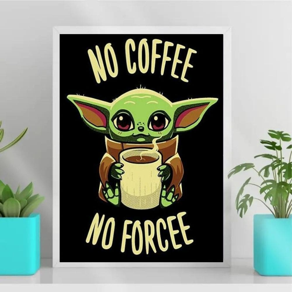 Quadro No Coffee No Forcee 33X24Cm Branca