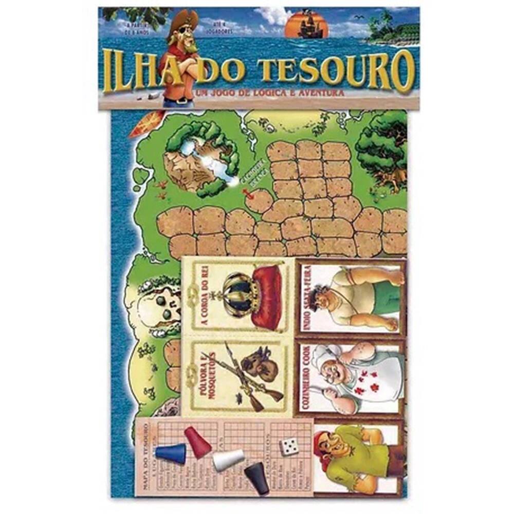 10 Jogos de Tabuleiro Ilha do Tesouro Atacado Festa Junina