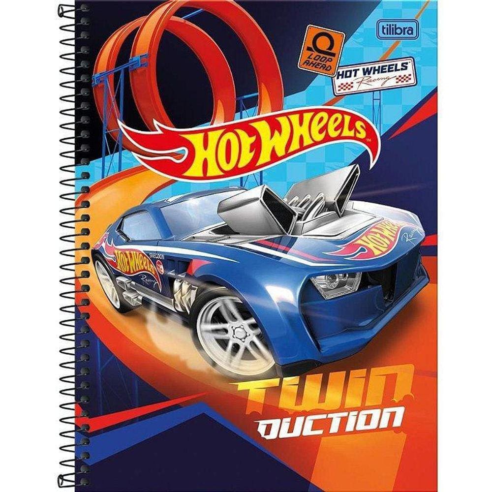 Caderno 01X1 Capa Dura Hot Wheels 80Fls.