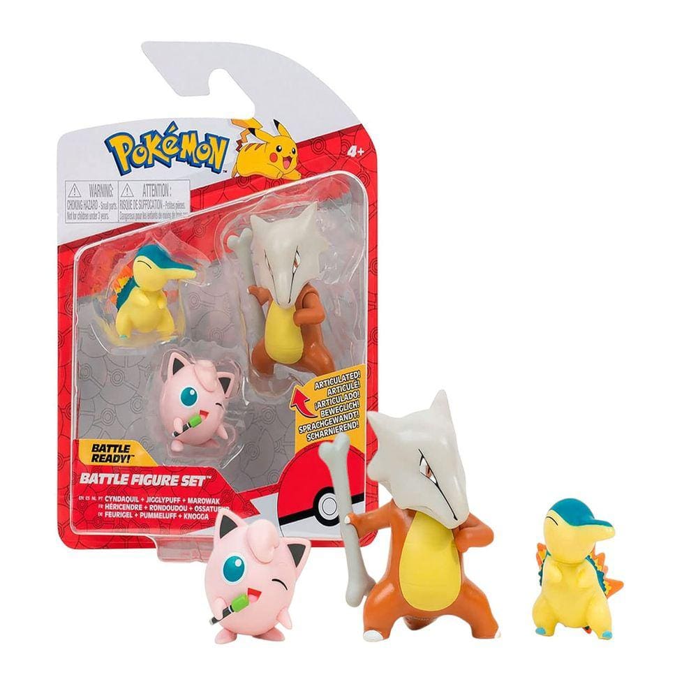 Conjunto de Figuras - Pokémon - Eevee - Flareon - Joelton