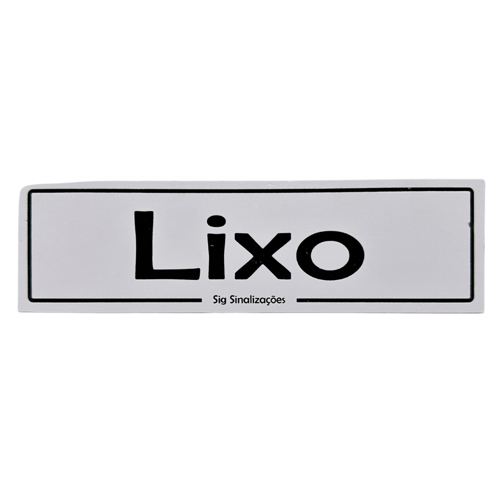 Placa Indicativo Lixo