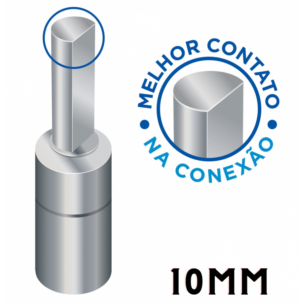 Terminal de Compressão Maciço Pino Curto