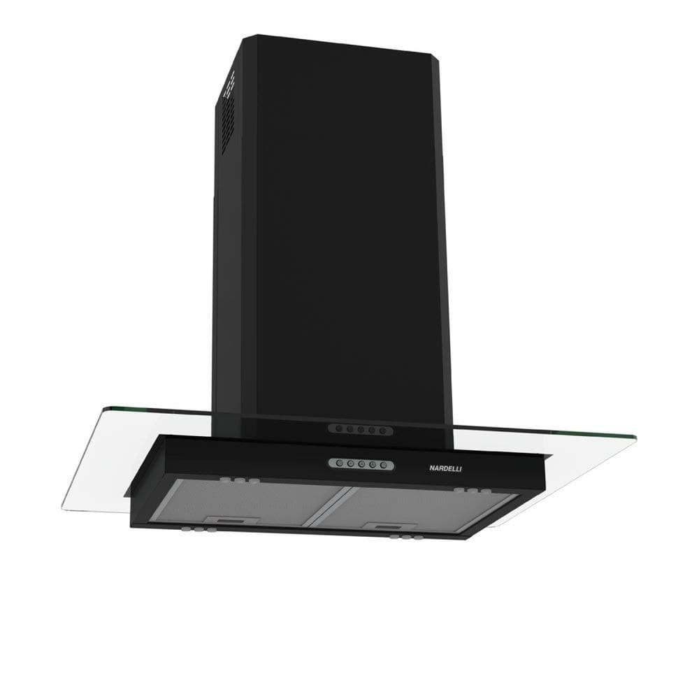 Coifa Ilha Black Vidro Reto 75 cm 127v Nardelli Preto