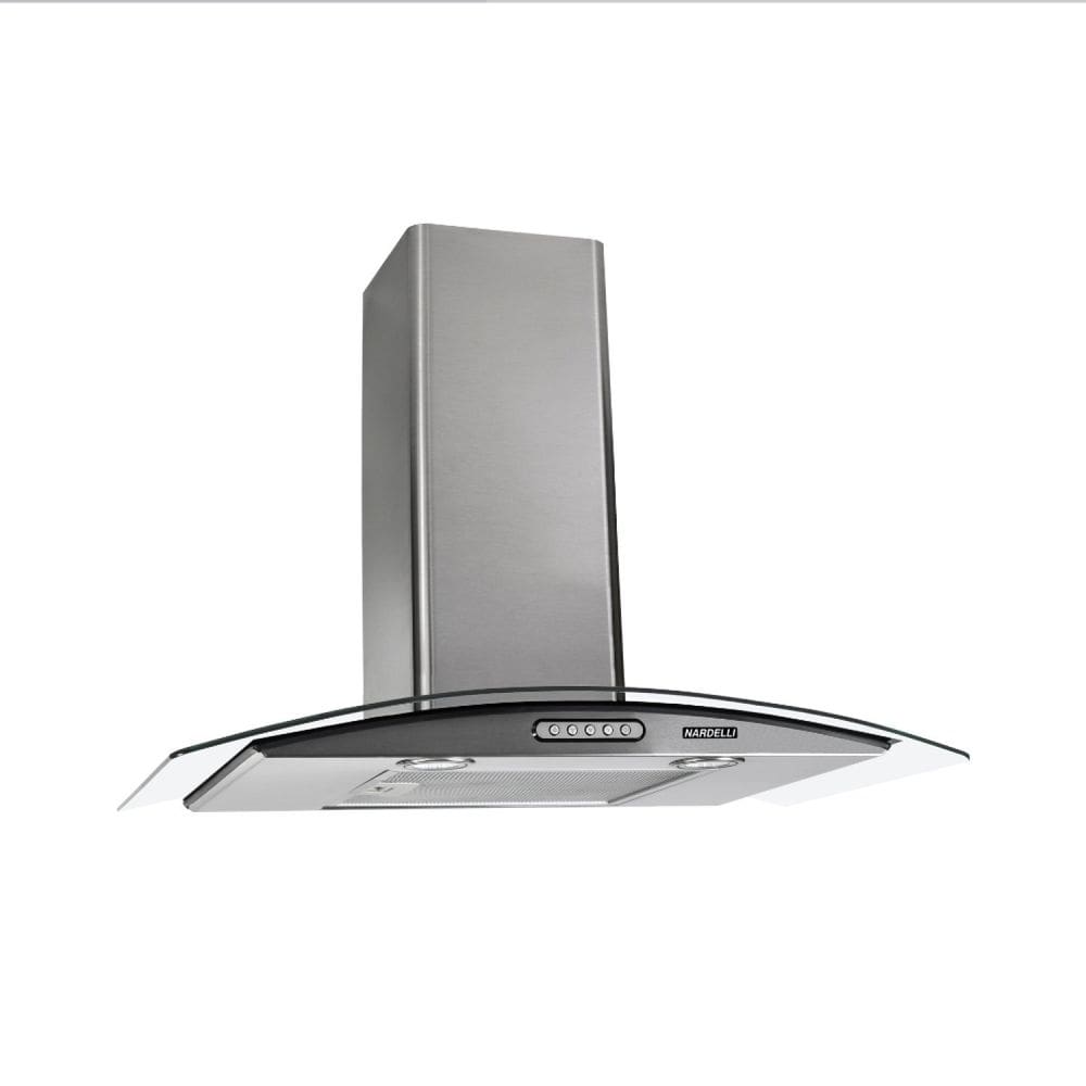 Coifa Vidro Curvo Inox Duto Slim 75cm 127v Nardelli Inox