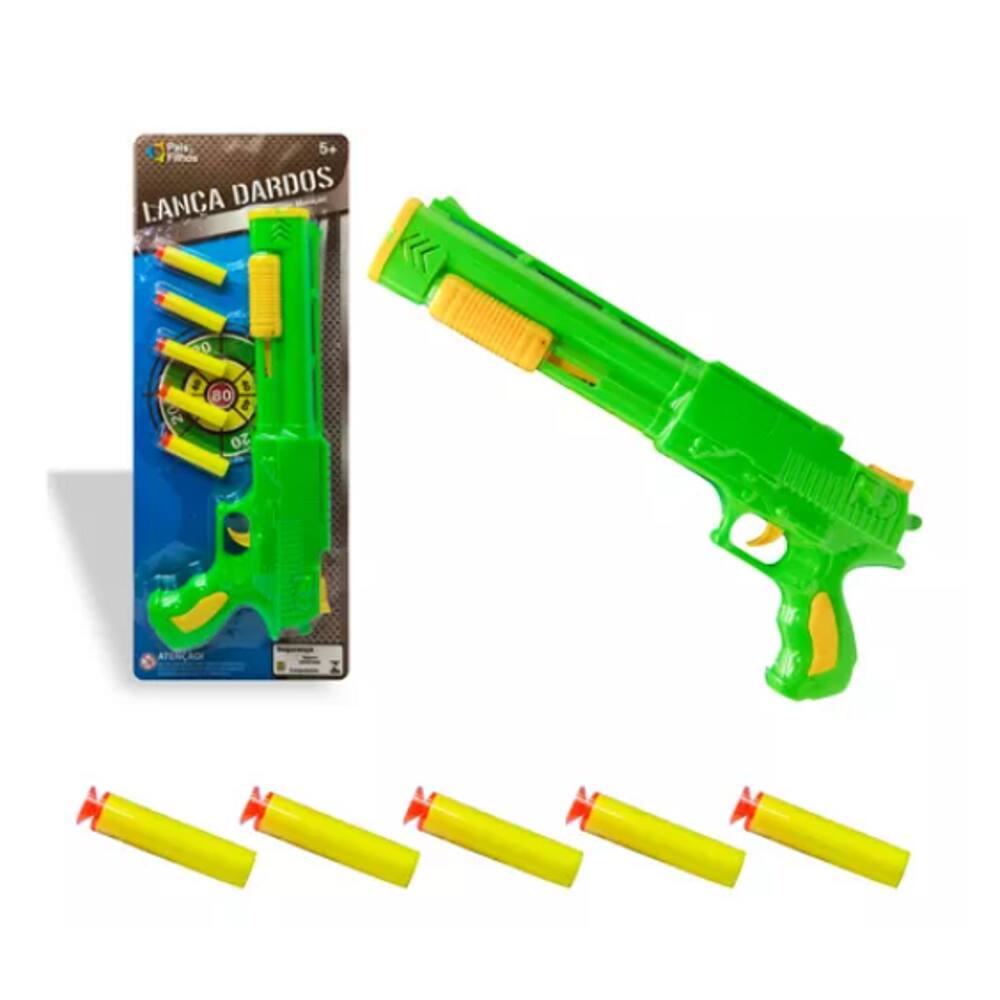 LANÇADOR METRALHADORA BRINQUEDO PISTOLA X DARTS MT INFANTIL 0607