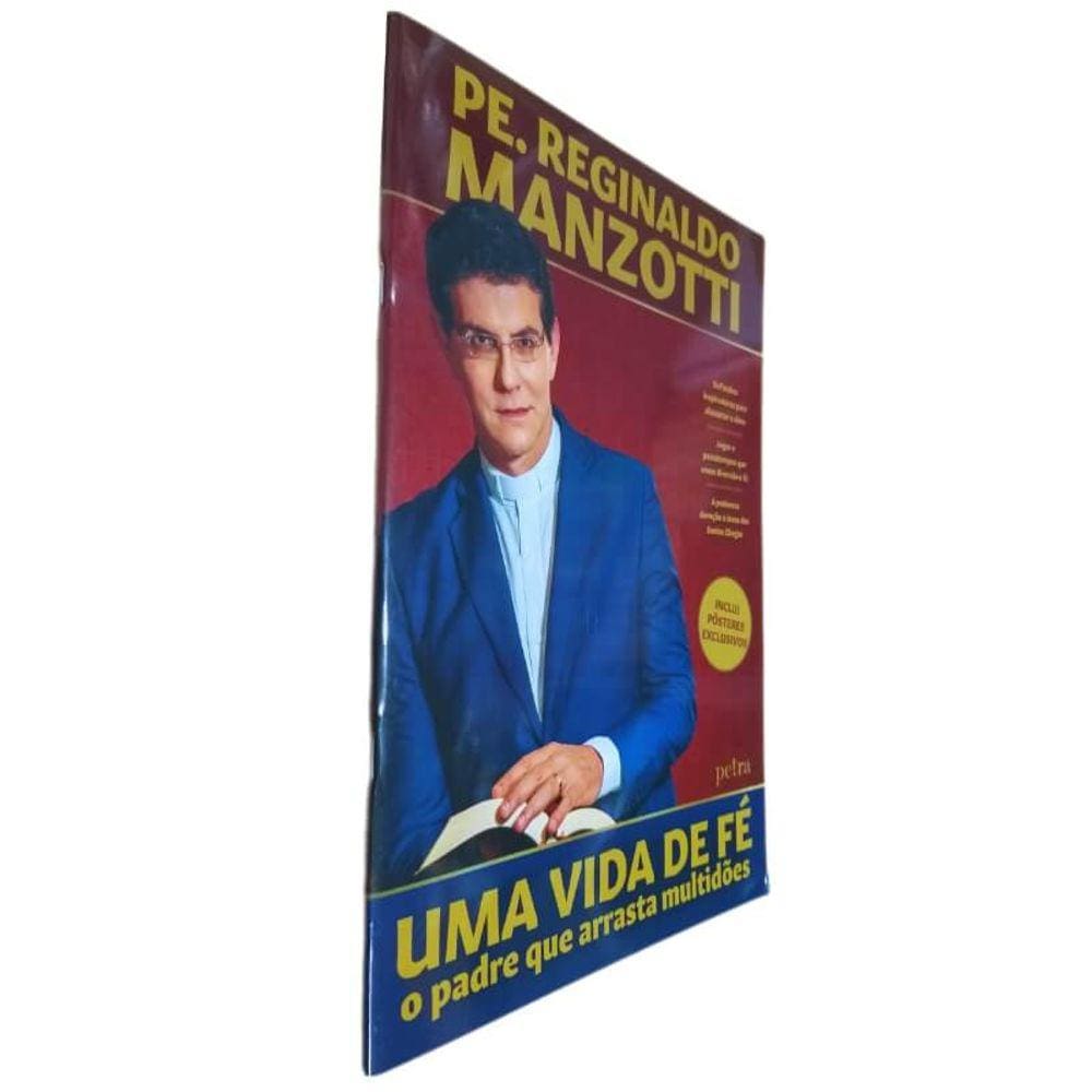 Livro Uma Vida de Fé Pe. Reginaldo Manzotti O Padre Que Arrasta Multidões Reflexões, Jogos, Passatempos e Posteres