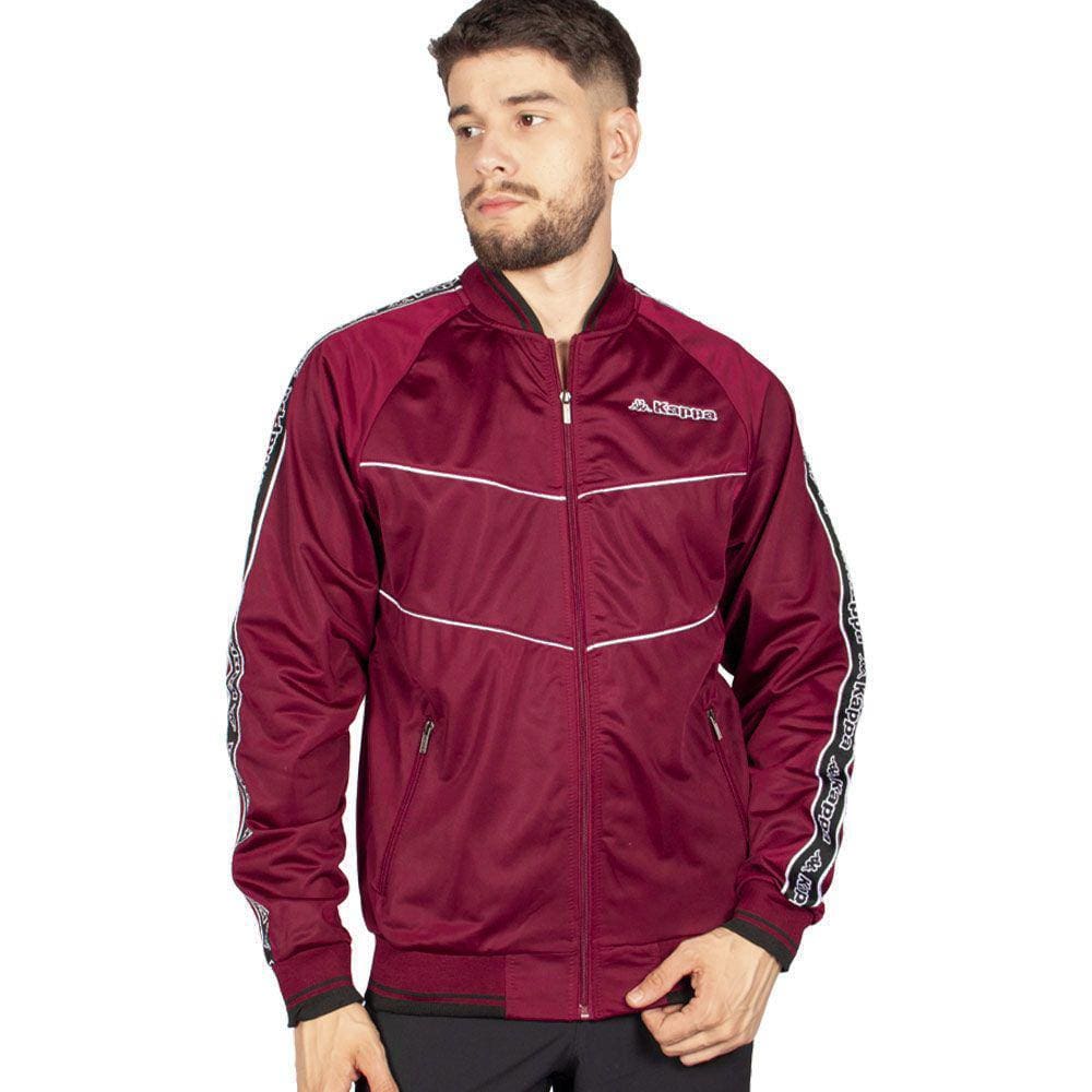 Jaqueta Kappa Trilobal Sport Logo Bordô Masculino