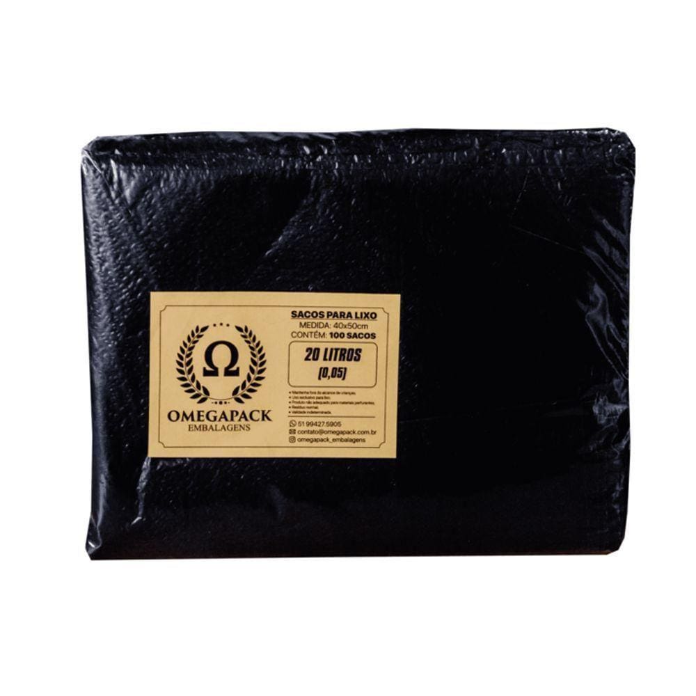 Saco De Lixo 20 Litros - 100 Unidades