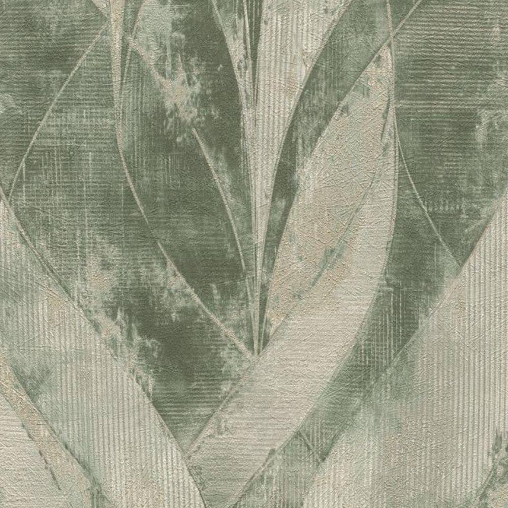 Papel de Parede Concrete Folhagem Verde 520057