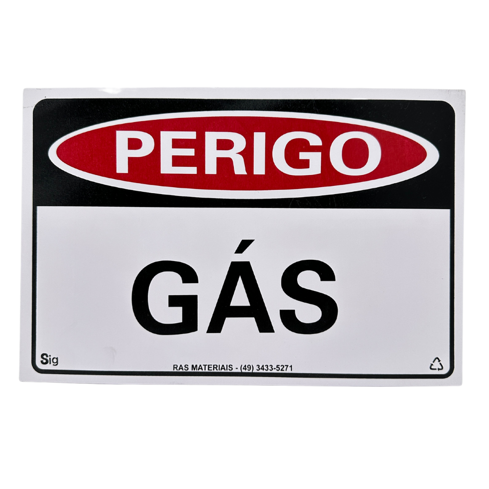Placa Perigo Gás