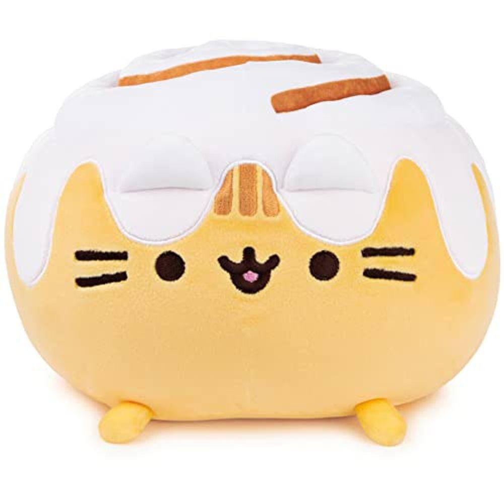 GUND Pusheen Catfé Cinnamon Roll Pusheen Plush Squisheen Cat Stuffed Animal, 12"