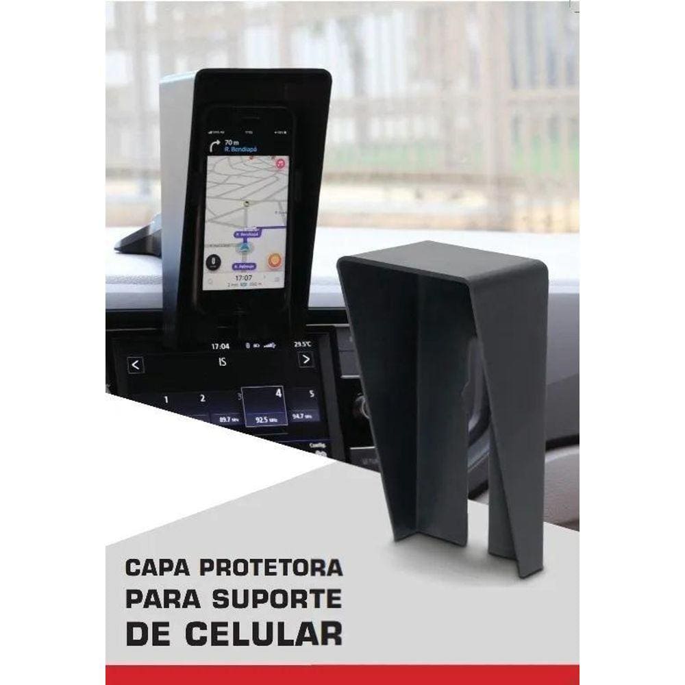 Capa Protetora Para Suporte Celular Sol Claridade Calor Preto Único