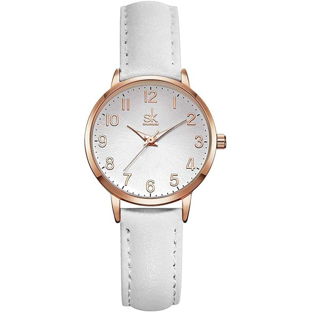 SHENGKE Women Watches Leather Band Luxury Quartz Watches Girls Ladies watch Relogio Feminino