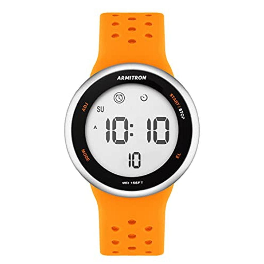 Relógio de cinta de silicone chronógrafo digital Armitron Sport Unisex, 40/8423