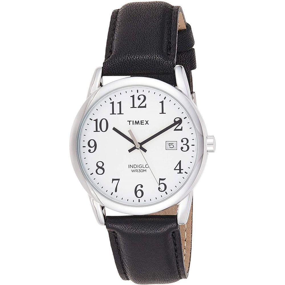Relógio Couro Fecho Simples 38mm - Leitura Fácil