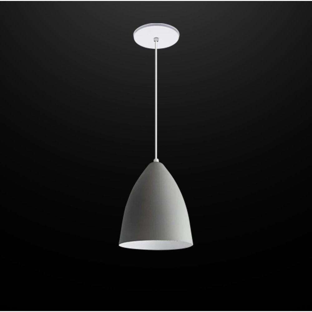 Lustre Pendente Estilo Vegas Vintage Cinza Com Branco