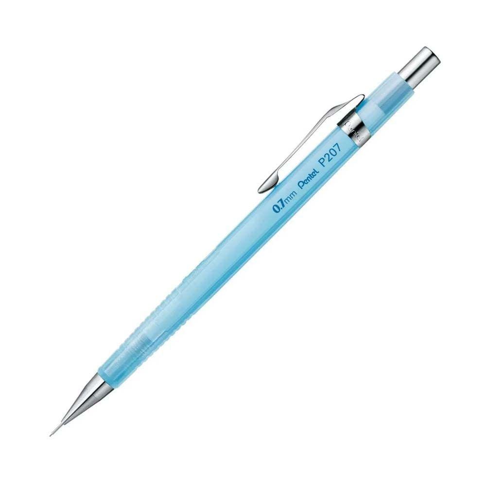 Lapiseira Sharp P200 Clena 0,7mm Azul Transparente Pentel P207CL-SPB