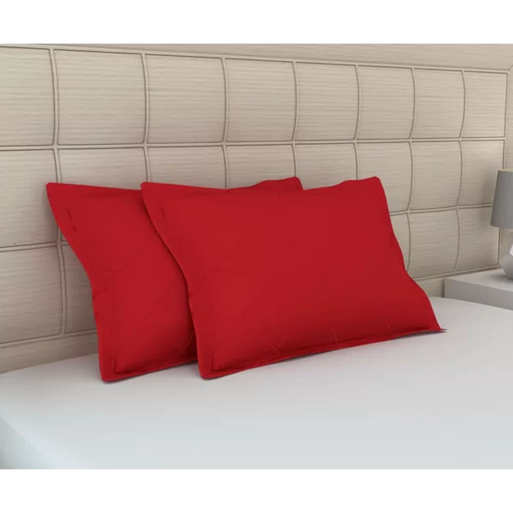 Kit de Fronhas Matelassê Zono Enxovais 2 peças em Malha 100% Algodão Vermelho