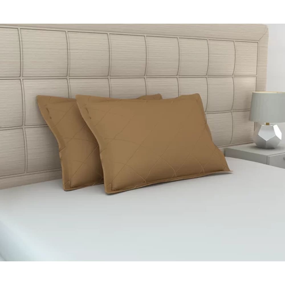 Kit de Fronhas Matelassê Zono Enxovais 2 peças em Malha 100% Algodão Camelo