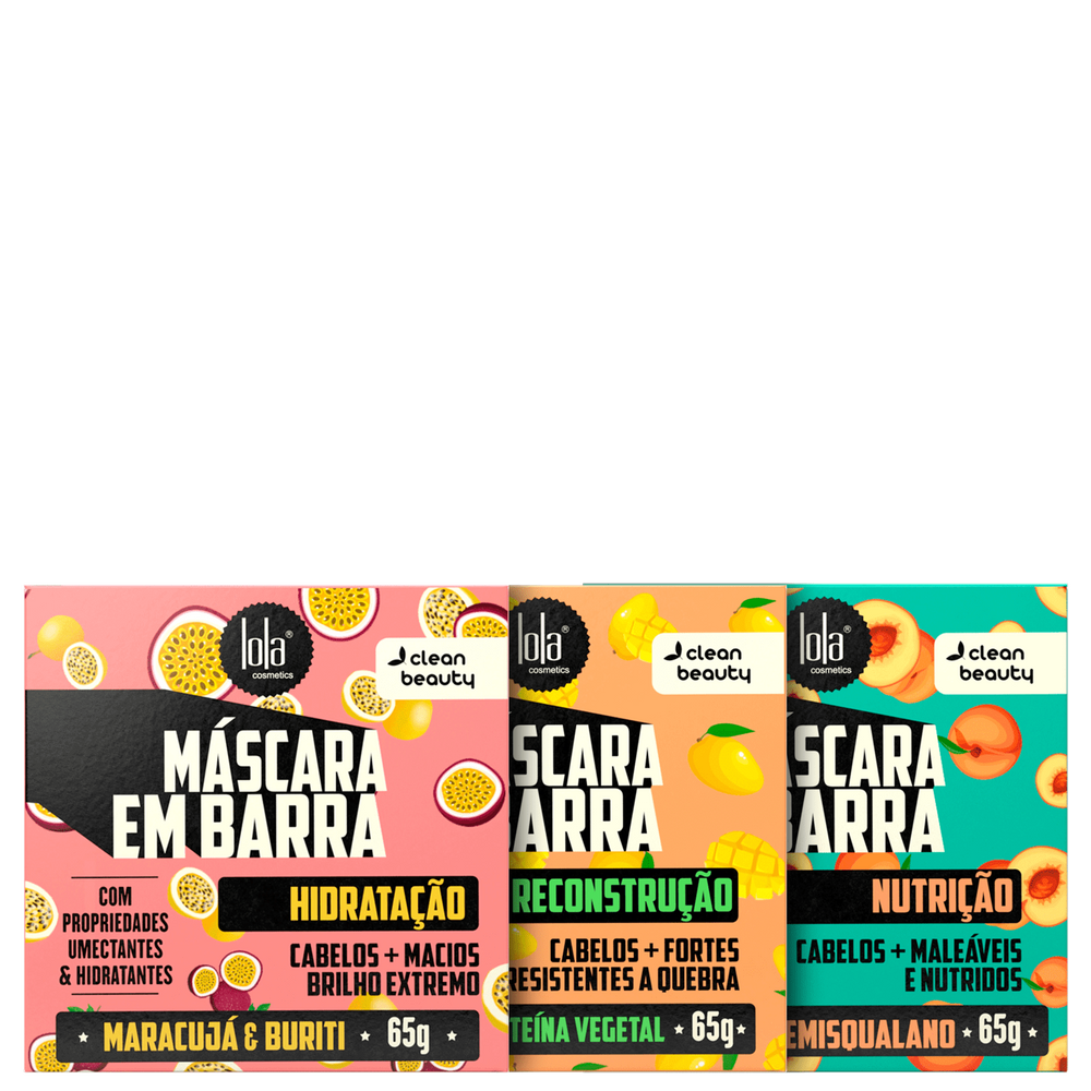 Kit Lola Cosmetics em Barra Cronograma Capilar (3 Produtos)