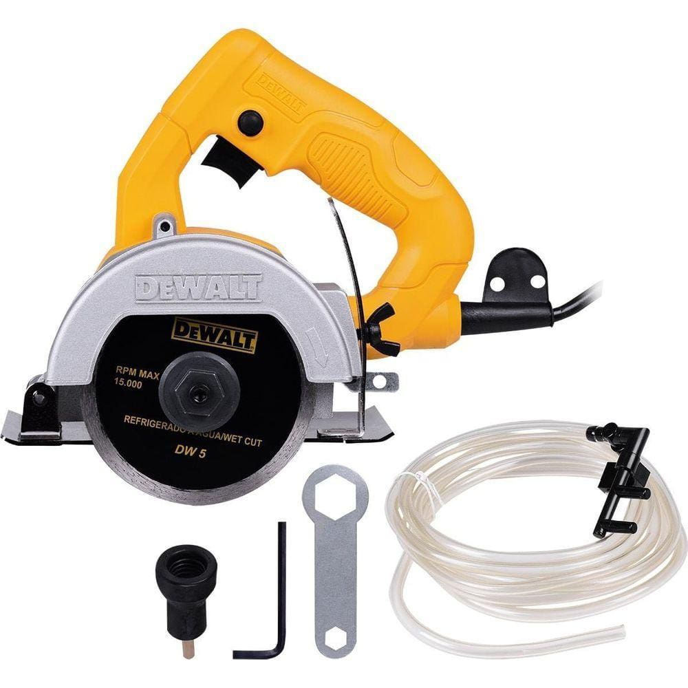 Serra Marmore 125Mm 1400W Com Kit Refrigeracao E Disco Dewalt Dw862Wb2 220V