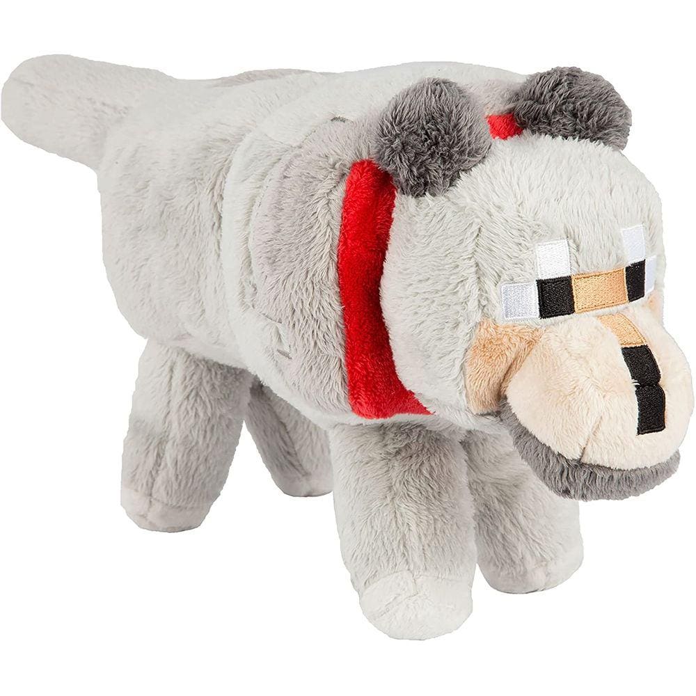 JINX Minecraft Wolf Pelúcia Brinquedo Recheado, Cinza, 15” Longo