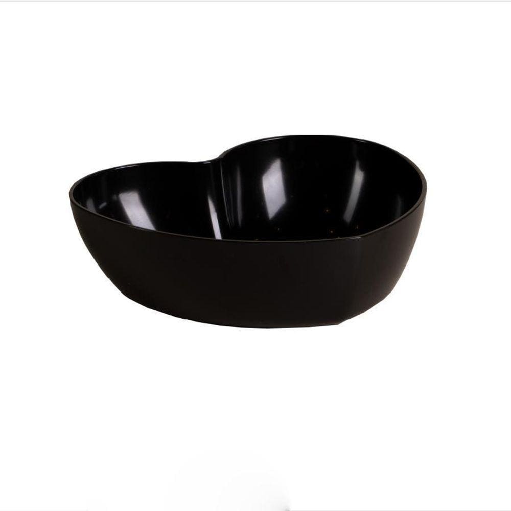 Bowl Coracao Le Chef Preto 26X22X7 Cm Sobremesa Petisco - Ref 1852 Paramount