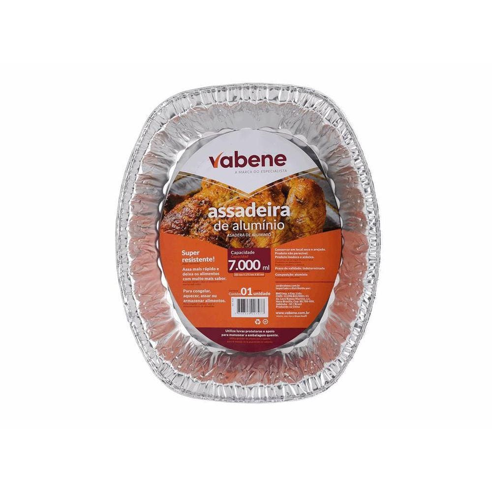 Assadeira Oval Alta 7000Ml S/ Tampa Vabene 1Un