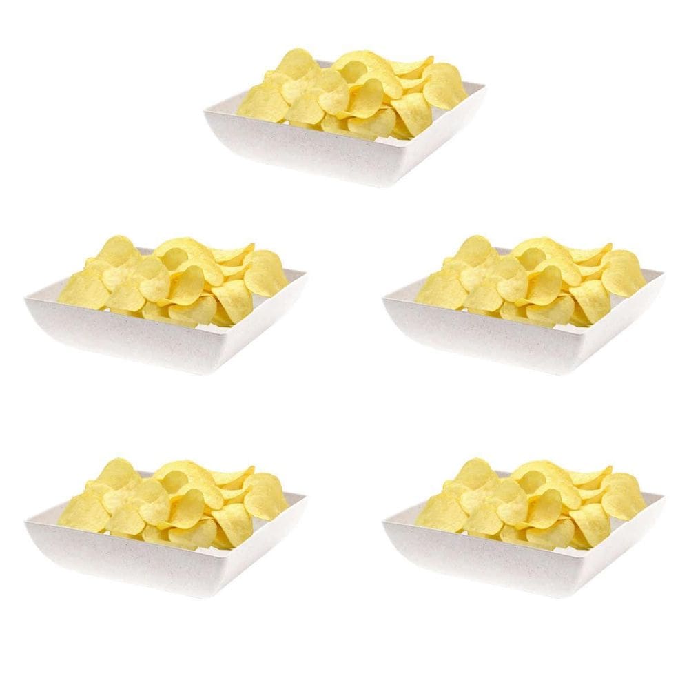 5Un Saladeira Quadrada 750Ml Travessa Petisqueira Bege