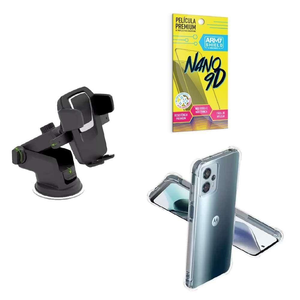 Capinha Moto G13 + Suporte Veicular Premium + Película 9D