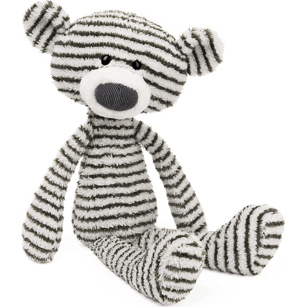 Gund Stripe Toothpick Teddy Bear Preto e Branco Listrado Pelúcia Animal Recheado, 15"
