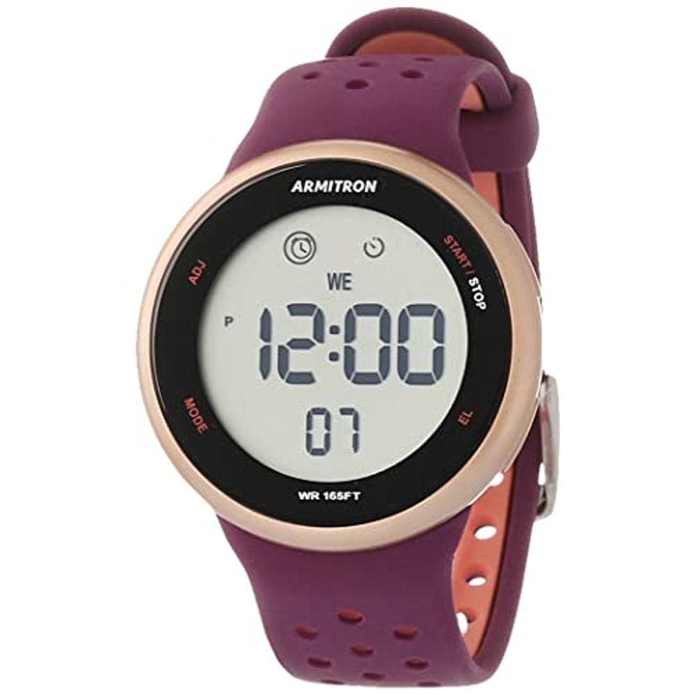 Relógio de cinta de silicone chronógrafo digital Armitron Sport Unisex, 40/8423
