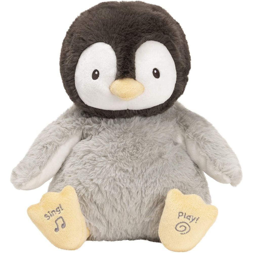 GUND Baby Animado Kissy The Penguin Stuffed Animal Pelúcia, Preto/Branco/Cinza, 12"