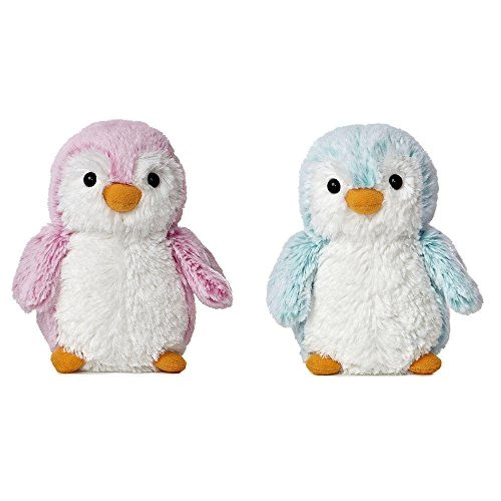 Aurora Rosa e Azul Pom Pom Pinguim 6 polegadas Pacote de pelúcia