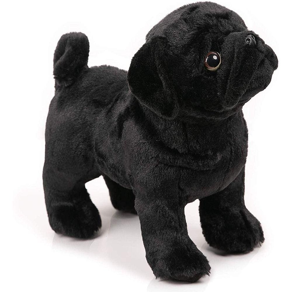 BONI 12,5 Polegadas Animal De pelúcia Pug Preto, Pug Pelúcia Animais Recheados