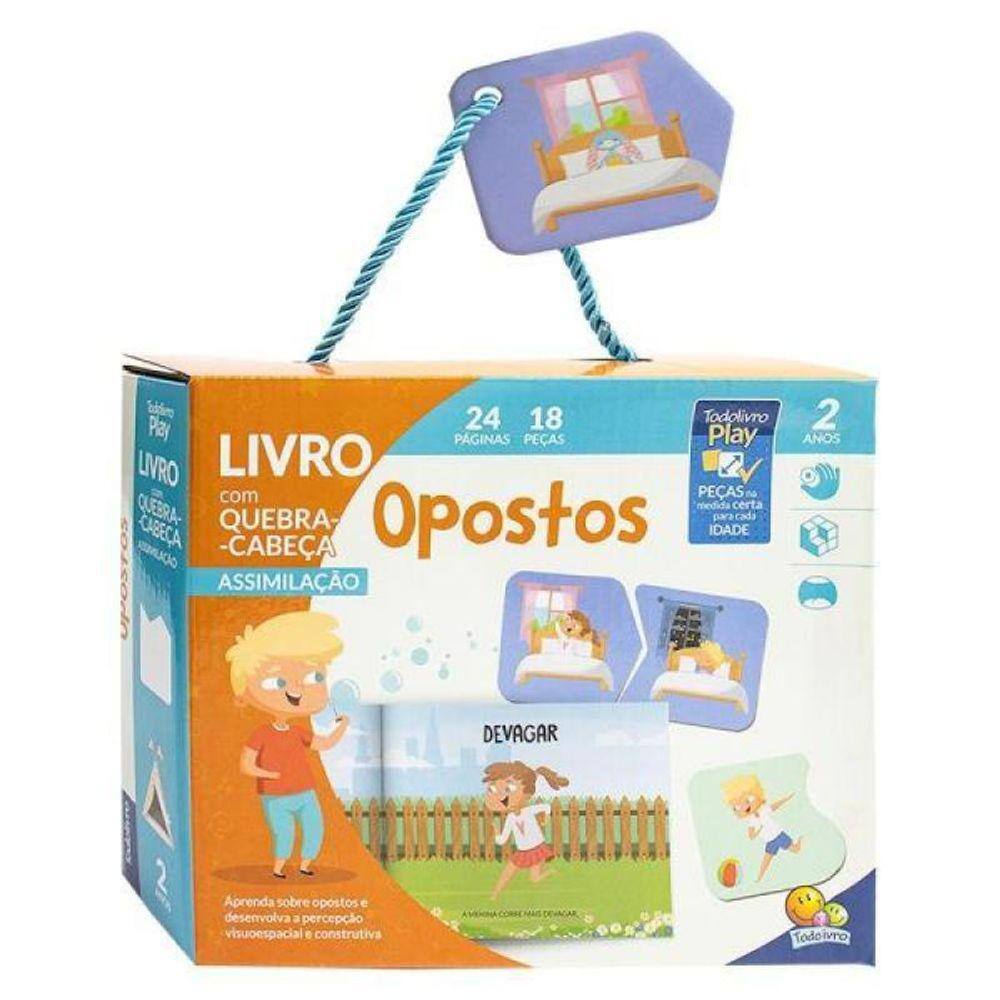Todolivro Play - Livro Com Quebra-Cabeça E Assimilação - Opostos