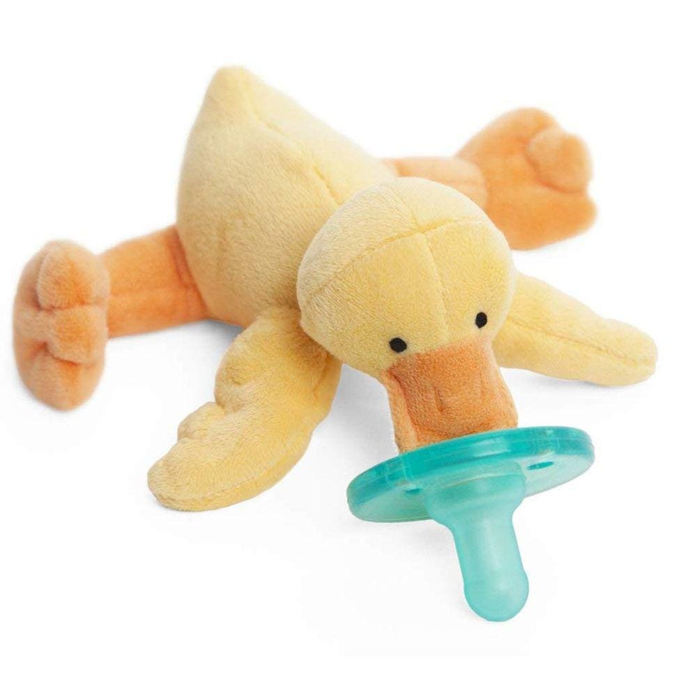 Chupeta infantil WubbaNub - Pato Amarelo Bebê