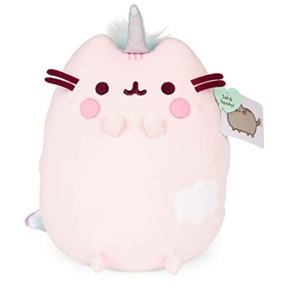GUND Pusheen Dreamy Pusheenicorn Extra Soft Squisheen Gato de pelúcia de pelúcia, rosa, 9,5 "