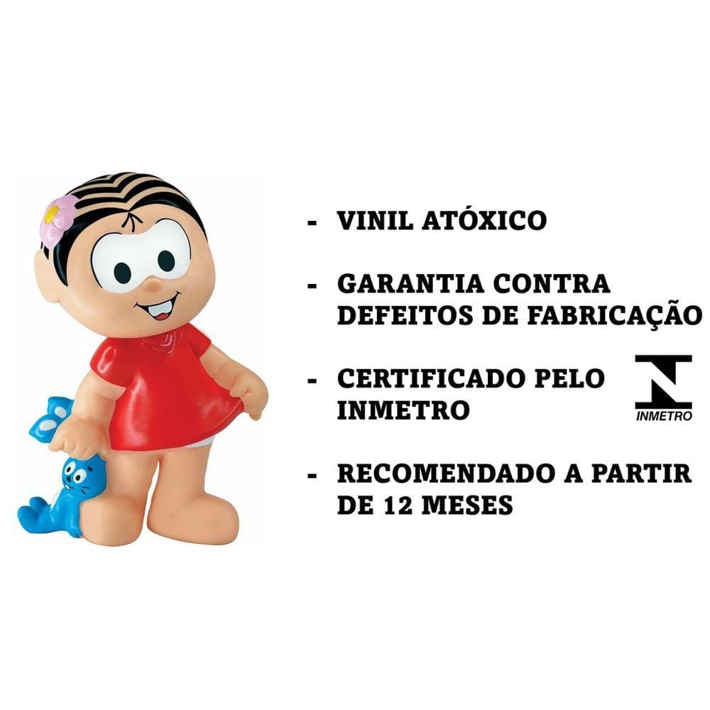 Boneco De Vinil Monica Turma Da Monica Lider Brinquedos