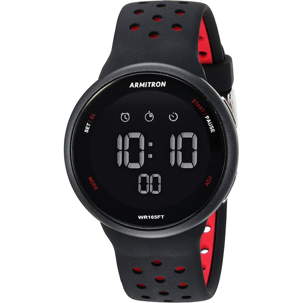 Relógio de cinta de silicone chronógrafo digital Armitron Sport Unisex, 40/8423