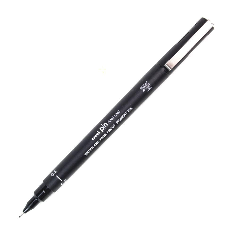 Caneta Nanquim Uni Pin Uni-Ball 0.2mm Preta